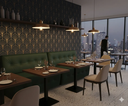 Ver imagem 3 de Sofá Booth Capri 1,20m Estofado Clean Classic Restaurante:verde
