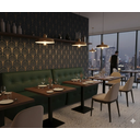 Ver imagem 3 de Sofá Booth Capri 1,20m Estofado Clean Classic Restaurante:verde