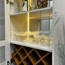 Ver imagem 5 de Cristaleira Adega 10 Nichos Led e Espelhos 186,5cm Mirage Cinamomo/off White