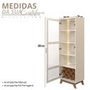Ver imagem 2 de Cristaleira Adega 10 Nichos Led e Espelhos 186,5cm Mirage Cinamomo/off White