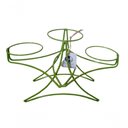 Ver imagem 3 de Suporte Ferro de Mesa 3 Vasos - Pequeno - Verde