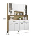 Ver imagem 2 de Armário de Cozinha Compacta 8 Portas 2 Gavetas Paris - Freijó/supremo