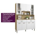 Ver imagem 6 de Armário de Cozinha Compacta 8 Portas 2 Gavetas Paris - Freijó/supremo