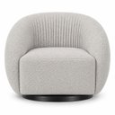 Ver imagem 3 de Poltrona Giratória 360° Orgânica Bouclé Sala Recepção Nuvem:Bouclê/Cinza