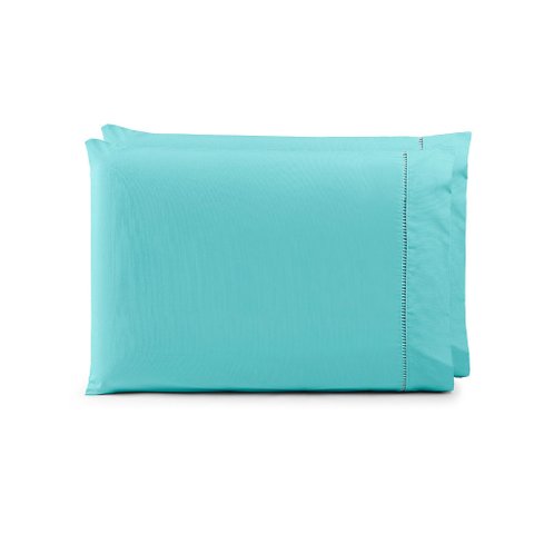 Par de Fronhas 70cm X 50cm 2 Peças Paris 100% Algodão Percal 150 Fios:verdetiffany