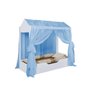 Cama Casa Montessoriana Duda Branco com Voal Azul com Colchão - 1