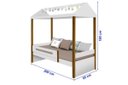 Ver imagem 1 de Cama Casa Sara Branco/Mel com Cordão de Luzes LED