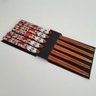 Conjunto De Palitos Japoneses Sushi Bambu Kyoto 5 Pares Hashi Floral Vermelho Yoi - 4