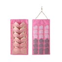 Ver imagem 1 de Cabide Organizador Face Porta Dupla Sutia 24 Bolsos Colmeia Divisorias Closet Joias Guarda Roupa