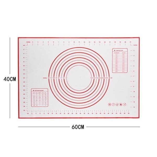 Tapete de Silicone para Confeitaria 60x40cm - Vermelho - 3