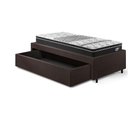 Ver mais imagens de Base Box Cama Solteiro Sapateira Courino Linho Marrom e Colchão Gransleep Ecoflex 88x188