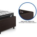 Ver imagem 3 de Base Box Cama Solteiro Sapateira Courino Linho Marrom e Colchão Gransleep Ecoflex 88x188