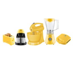 Kit Cozinha Cadence Colors Amarelo 5 peças - 127v - 1