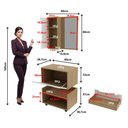 Ver imagem 3 de Conjunto Banheiro com Gabinete e Espelheira 2 Portas 1 Gaveta Rodízios Multimóveis CR10170 Amê