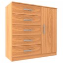 Ver imagem 2 de Cômoda 1 Porta 5 Gavetas Cp154 Cinnamomo - Evidencia Móveis