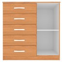 Ver imagem 3 de Cômoda 1 Porta 5 Gavetas Cp154 Cinnamomo - Evidencia Móveis