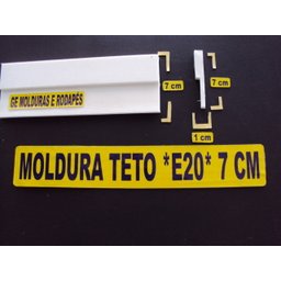 Roda Teto, Moldura De Teto, Sanca Teto De Eva Adesivo E Flexível *e20 7cmx 1cm 15 Metros* Branco - 1