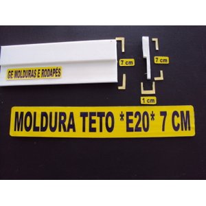 Roda Teto, Moldura De Teto, Sanca Teto De Eva Adesivo E Flexível *e20 7cmx 1cm 15 Metros* Branco