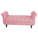 Ver imagem 1 de Divã Recamier Barcelona - 1,95 Suede - Rosa