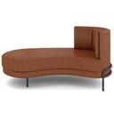 Ver imagem 7 de Chaise Longue Divã 164cm Braço Esquerdo Logus D06 Sintético Marrom - Mpozenato