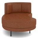 Ver imagem 6 de Chaise Longue Divã 164cm Braço Esquerdo Logus D06 Sintético Marrom - Mpozenato