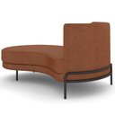 Ver imagem 5 de Chaise Longue Divã 164cm Braço Esquerdo Logus D06 Sintético Marrom - Mpozenato