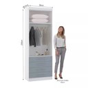 Ver imagem 2 de Guarda-roupa Modulado 90cm 2 Portas 4 Gavetas Alpes Luciane