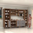 Ver imagem 2 de Cozinha Modulada Completa 6 Peças Balcões Aéreos Vidro Reflecta Comtampo Aspen Luciane Móveis