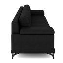 Ver imagem 7 de Sofá Living 4 Lugares 292cm Agostino Pés Design em Ferro Couro Preto G52 - Gran Belo