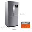Ver imagem 3 de Geladeira Brastemp Frost Free Side Inverse 3 Portas A+++ 554 litros cor Inox - BRO85AK 220V