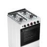 Fogão Esmaltec 4 Bocas Ideal Super Mesa de Aço Inox Branco F4iab bivolt - 7