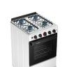 Fogão Esmaltec 4 Bocas Ideal Super Mesa de Aço Inox Branco F4iab bivolt - 8
