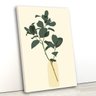 Tela canvas 80x55 galho com folhas verdes - 1
