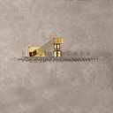 Ver imagem 2 de Ducha Chuveiro Retangular Inox 28x18cm São Luís Pingoo.casa - Dourado