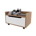 Ver imagem 1 de Gabinete para Banheiro 60cm com Rodízios Tecno Mobili Bn3647 Marrom Branco