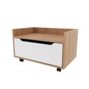 Ver imagem 5 de Gabinete para Banheiro 60cm com Rodízios Tecno Mobili Bn3647 Marrom Branco