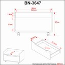 Ver imagem 6 de Gabinete para Banheiro 60cm com Rodízios Tecno Mobili Bn3647 Marrom Branco