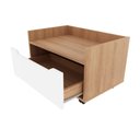Ver imagem 3 de Gabinete para Banheiro 60cm com Rodízios Tecno Mobili Bn3647 Marrom Branco