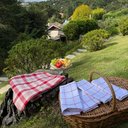 Ver imagem 3 de Kit Piquenique Filomena Xadrez Vermelho - 4 Lugares