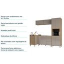 Ver imagem 6 de Cozinha Modulada de Canto 5 Peças com Armário Balcões e Paneleiro Mel Luciane Móveis