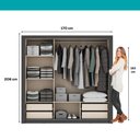 Ver mais imagens de Guarda-Roupa Casal 3 Portas Doha Lux 4 Gavetas Carraro Ripado
