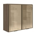 Ver imagem 1 de Armario Aereo 2 Portas Vidro Mdf 80 Cm Kali 1221162 Carvalho Toq Nicioli