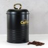 Kit 2 Latas Porta Condimentos Industrial Pote Açúcar e Café Preto Fosco E Dourado Yoi - 6