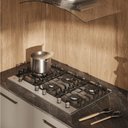 Ver imagem 4 de Cooktop a Gás Fischer 5 Bocas Tripla Chama Platinium com Trempe de Ferro Fundido Mesa Vidro 33810-