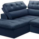 Ver imagem 5 de Sofá 3 Lugares Retrátil Reclinável Chaise Esquerdo 243cm Solin F04 Veludo Azul - Lyam Decor