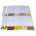 Ver imagem 2 de Kit 10 Peças Pano de Copa Prato Cozinha com Barrado 100% Algodão Alta Absorção Grosso Branco Branco