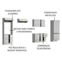 Ver imagem 5 de Armário de Cozinha Completa 100% MDF 330cm Frentes Branco Brilho Acordes Madesa XA02