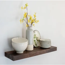 Ver imagem 1 de Prateleira 50x15 Suporte Invisível Madeira Maciça Prancha Imbuia