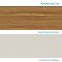 Ver mais imagens de Armário de Cozinha com Balcão e Tampo 12 Portas 3 Gavetas Pérola 100% Mdf Vidro Reflecta Amêndoa/off