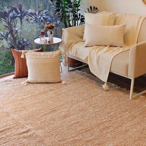 Tapete Peludo Algodão Sala Quarto Versatto Coral Vanilla 260 x 310